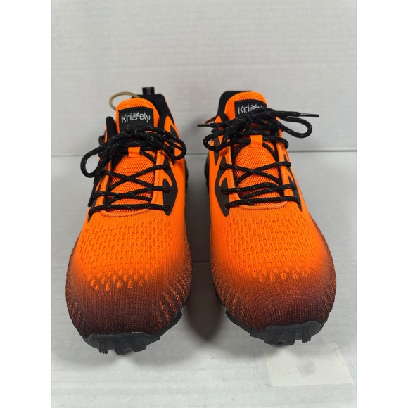 Kricely Trail Running Shoes Mens Size 10.5 Orange Black Athletic Sneakers‎ - Picture 3 of 11
